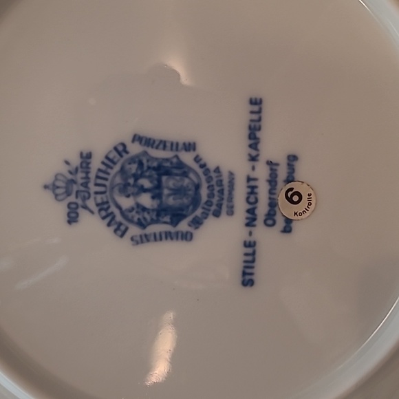 Weihnachten 1970 Christmas Porcelain Plate - Picture 3 of 4